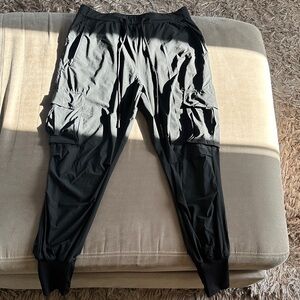 ASRV Black Cargo Jogger Pants